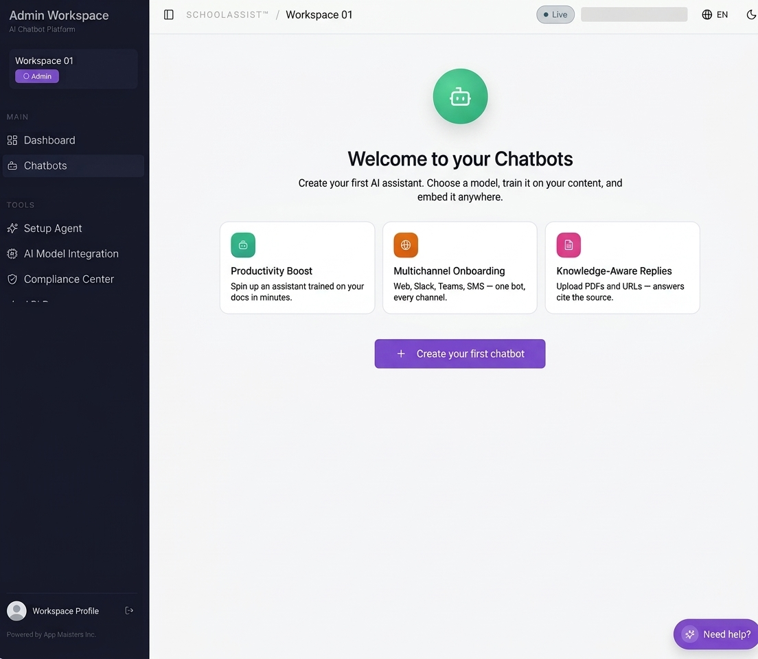 AI chatbot for schools